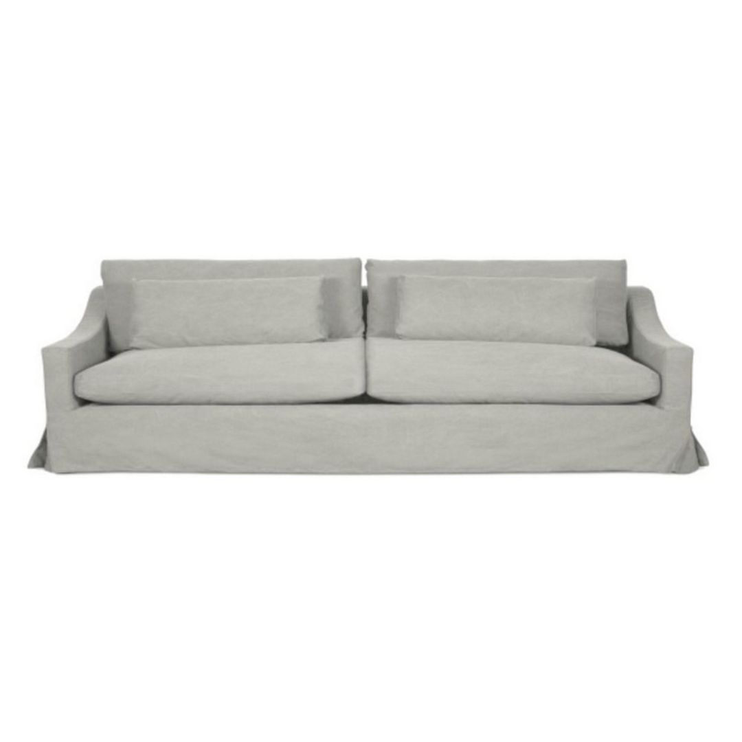 Hampton Feather Filled 3.5 Seater Sofa - Pastel Grey image 0